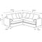 Florexa Modern Jumbo Cord Corner Sofa - Yellow