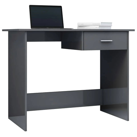 vidaXL Desk High Gloss White 100x50x76 cm Chipboard