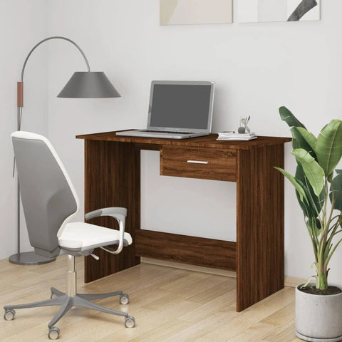 vidaXL Desk High Gloss White 100x50x76 cm Chipboard