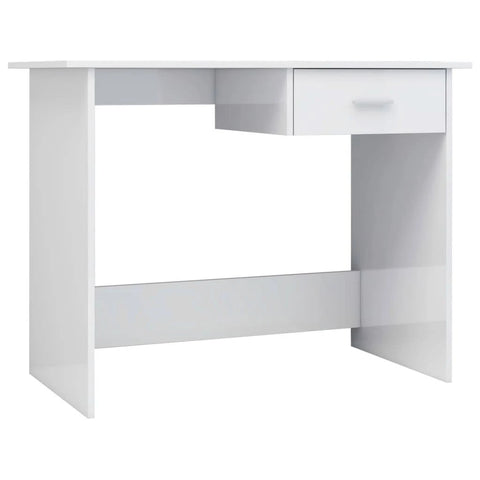 vidaXL Desk High Gloss White 100x50x76 cm Chipboard