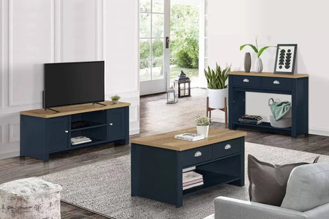 Birlea Highgate 2 Drawer Coffee Table - Grey & Oak