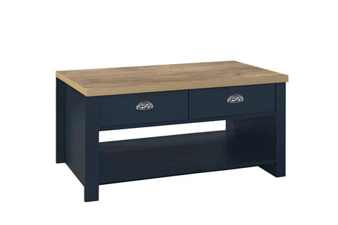Birlea Highgate 2 Drawer Coffee Table - Grey & Oak