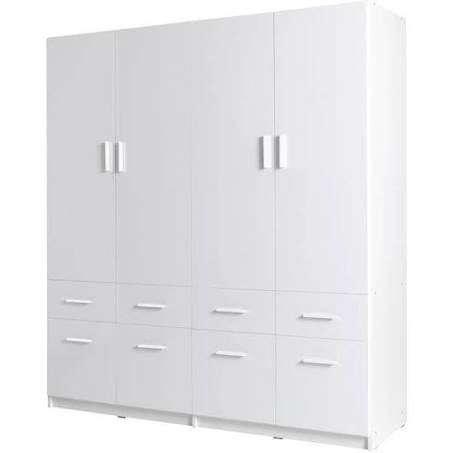 Sky Hinged Door Wardrobe 181cm White