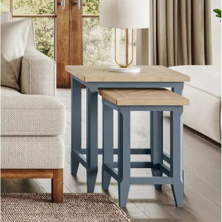 Baumhaus Signature Blue Nest of Two Tables