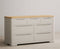 Alba Oak and Soft White Painted Wide Chest of Drawers