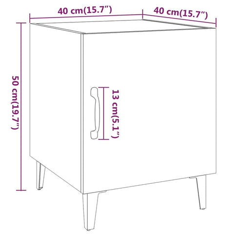 vidaXL Bedside Cabinets 2 Pcs Black Engineered Wood