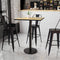 30'' Square Natural Laminate Table Top with 18'' Round Bar Height Table Base ...