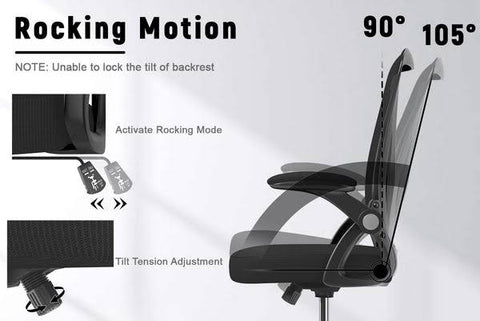 Rattantree Office Chair Ergonomic Desk Chair with 90¡ã Flip-Up Armrest Height ...