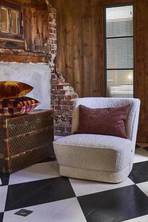 Jakobsdals Lounge Royal Boucle Armchair - Armchairs Bouclé Mole - N812005-74