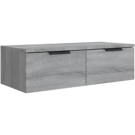 vidaXL Wall Mount Cabinet, Stylish Grey Sonoma Engineered Wood, Perfect For Room ...