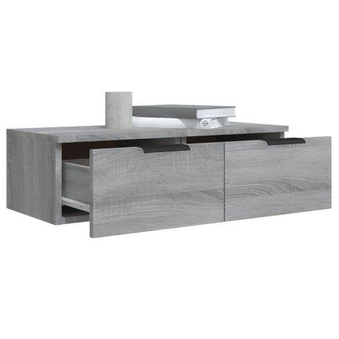 vidaXL Wall Mount Cabinet, Stylish Grey Sonoma Engineered Wood, Perfect For Room ...
