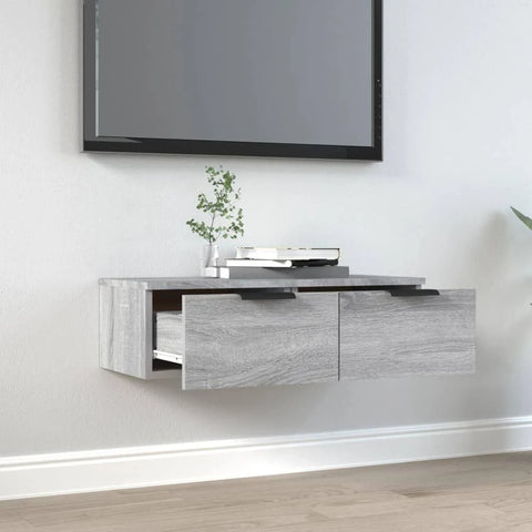 vidaXL Wall Mount Cabinet, Stylish Grey Sonoma Engineered Wood, Perfect For Room ...