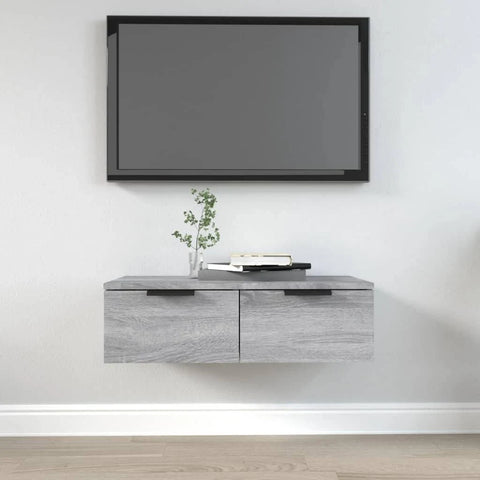 vidaXL Wall Mount Cabinet, Stylish Grey Sonoma Engineered Wood, Perfect For Room ...
