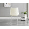 Pivero 4 White Dining Table and 4 Pesaro Silver Leg Chairs - Cream