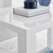 Pivero 4 White Dining Table and 4 Pesaro Silver Leg Chairs - Cream