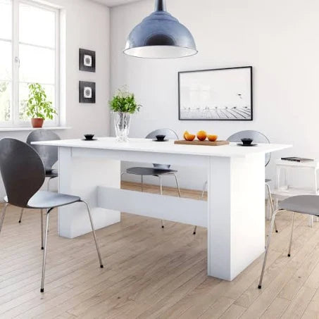 vidaXL Dining Table White 180x90x76 cm Chipboard