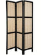Beige And Black Bamboo And Paulownia Wood Room Divider