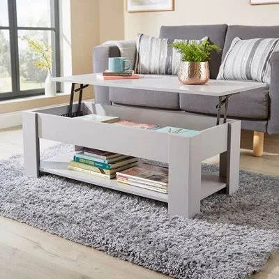 Home Source Orlando Lift Up Storage Coffee Table Grey