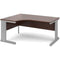 Dams Vivo Corner Desk 1600mm - Walnut Wood Finish - Right Hand Angle