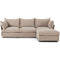 Model 06 Linen 3 Seater Chaise Sofa - Homebound 12 months / Pumice