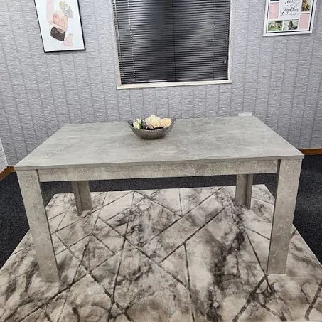 Kosy Koala Modern Wood Stone Grey Dining Table Only(140x80x75cm)