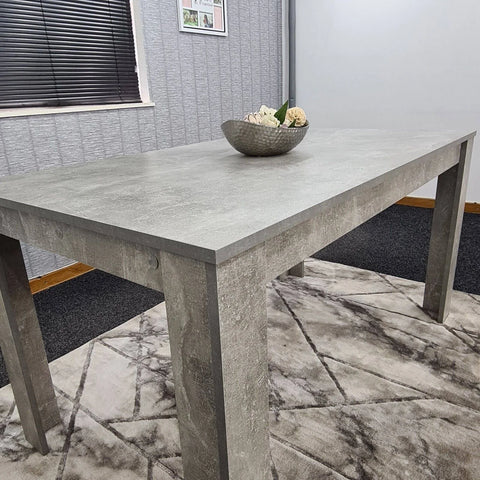 Kosy Koala Modern Wood Stone Grey Dining Table Only(140x80x75cm)
