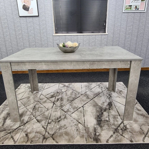 Kosy Koala Modern Wood Stone Grey Dining Table Only(140x80x75cm)