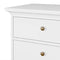 Paris 5 Drawers Chest in White
