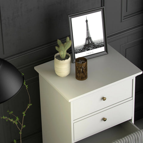 Paris 5 Drawers Chest in White