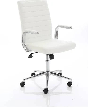Impulse 1600mm Cantilever Straight Desk With Mobile Pedestal and Ezra White ...