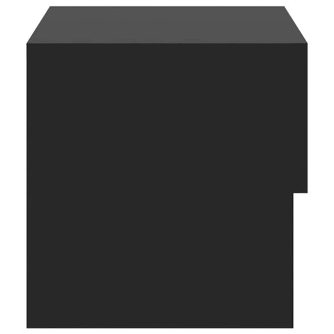 vidaXL Wall-Mounted Bedside Cabinet Black