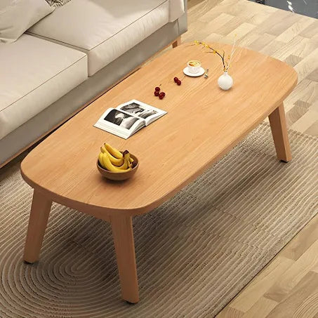 Scandinavian Rectangle Coffee Cocktail Table in Solid Wood in Natural - 100 x 55 ...