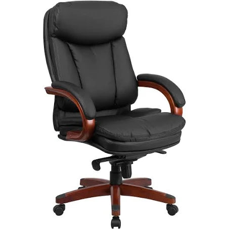 Flash Furniture High Back Leather Executive Swivel Chair with Synchro-Tilt ...