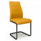 Cordoba Leather Effect Dining Chair - Yellow - Ali Baba Furniture