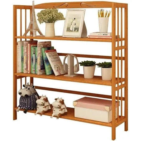 Bookshelf Bookshelves 3 Tiers Bamboo Bookshelf Simple Floor Creative Table Frame ...