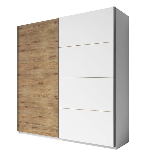 Pluto Sliding Wardrobe in Matt White | 2 Door - 200cm Wide