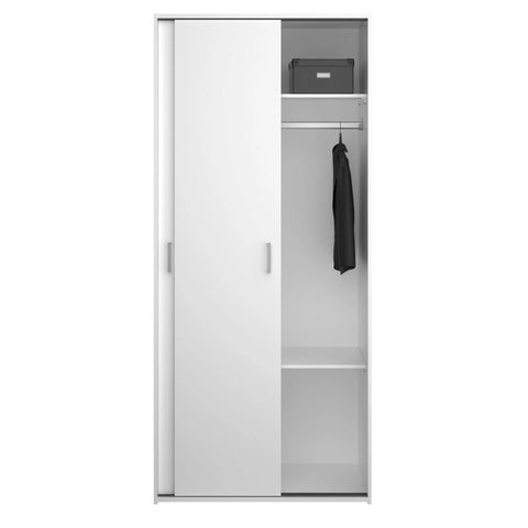 Tvilum Space Wardrobe with 2 Sliding Doors, White