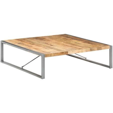 vidaXL Coffee Table 140x140x40 cm Rough Mango Wood