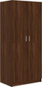 vidaXL Wardrobe Concrete Grey 80x52x180 cm Engineered Wood