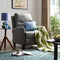 Home Detail Evan Grey Air Leather Push Back Recliner