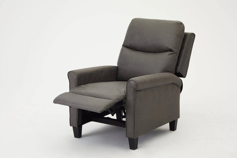 Home Detail Evan Grey Air Leather Push Back Recliner
