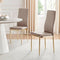 Furniture Box 4 x Milan Leather Dining Chairs - Grey