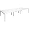 Dams International Triple Back To Desk Adapt II White with Silver