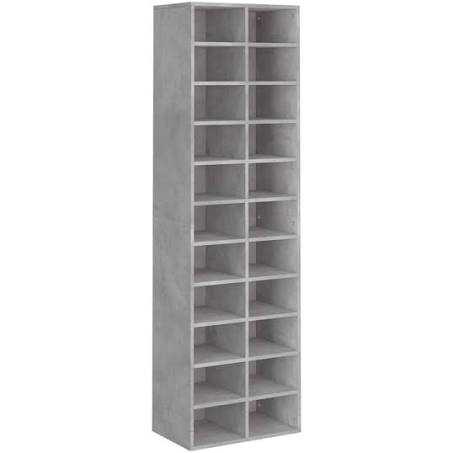 vidaXL Shoe Cabinet Concrete Grey 54x34x183 cm Chipboard