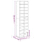 vidaXL Shoe Cabinet Concrete Grey 54x34x183 cm Chipboard