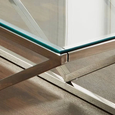 Pyramid Silver Coffee Table | Native | Living Room Furniture