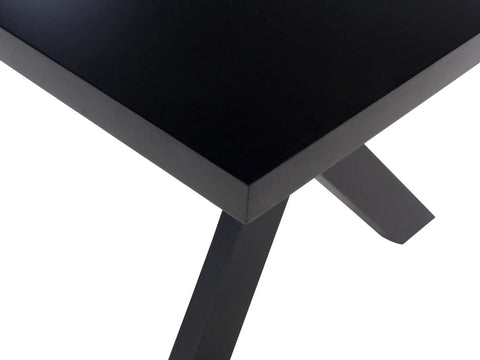 Beliani Dining Table 180 x 100 cm Black LISALA