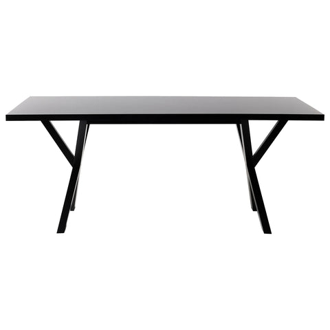 Beliani Dining Table 180 x 100 cm Black LISALA