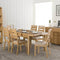 Julian Bowen Curve Extending Dining Table, Oak