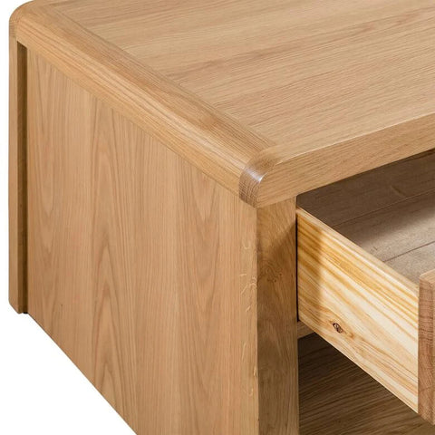 Julian Bowen Curve Extending Dining Table, Oak